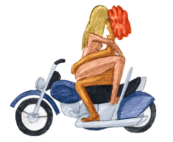 moto Position sexy passagere